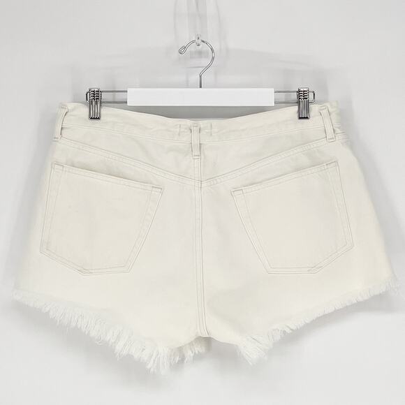 AGOLDE Parker Cut Off Denim Shorts Tissue Wash Women’s Size 31 Raw Hem White - Picture 5 of 5